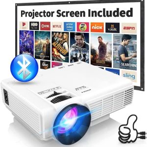Full HD Mini Projector with Bluetooth Screen