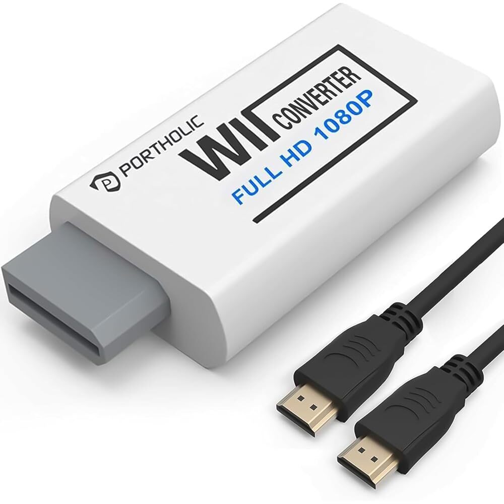 PORTHOLIC Wii to HDMI Converter 1080P