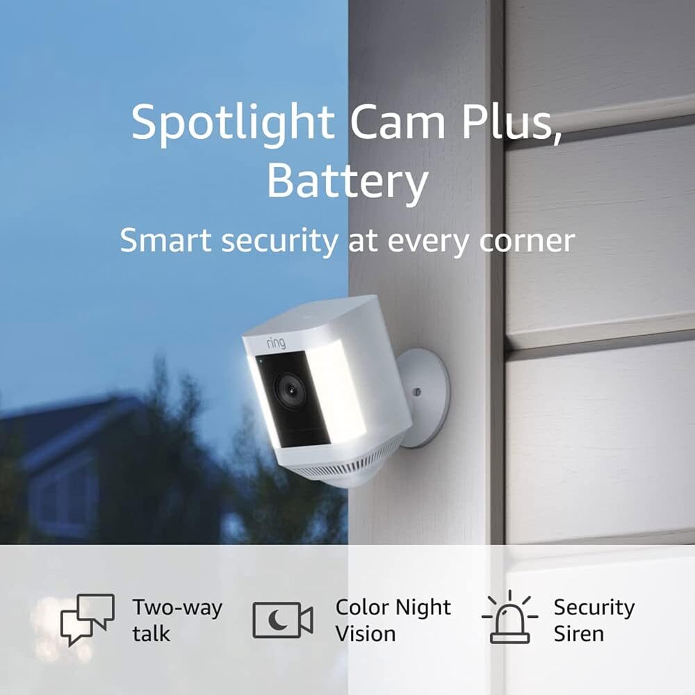 Ring Spotlight Cam Plus - Battery, Two-Way Talk