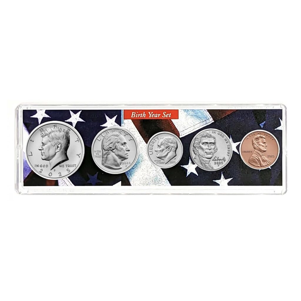 2025 Coin Birth Year Set in Flag Holder