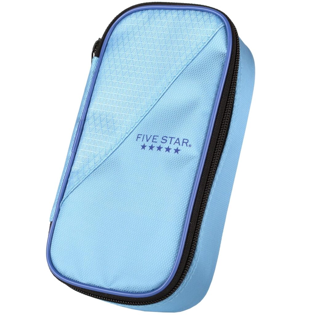 Five Star High-Capacity Pencil Pouch, Blue