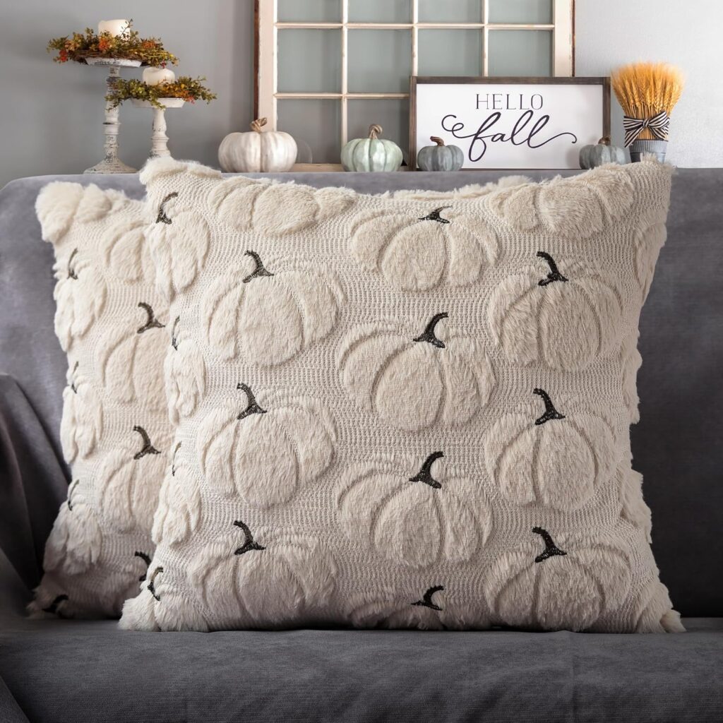 Fall Pumpkins Decorative Pillow Covers Set
