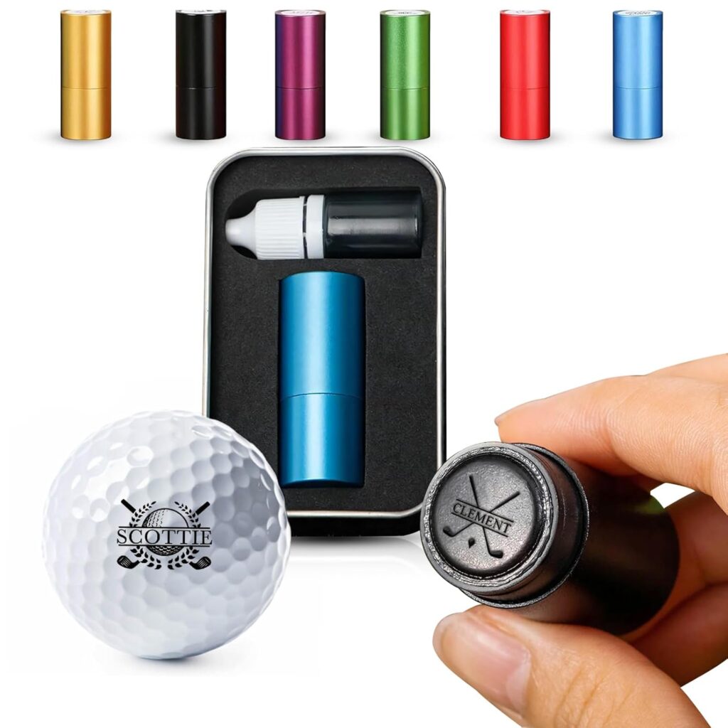 Custom Golf Ball Stamp with Case