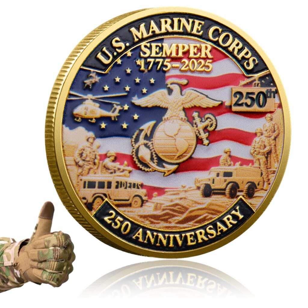 US 250th Anniversary Marine Corps Challenge Coin